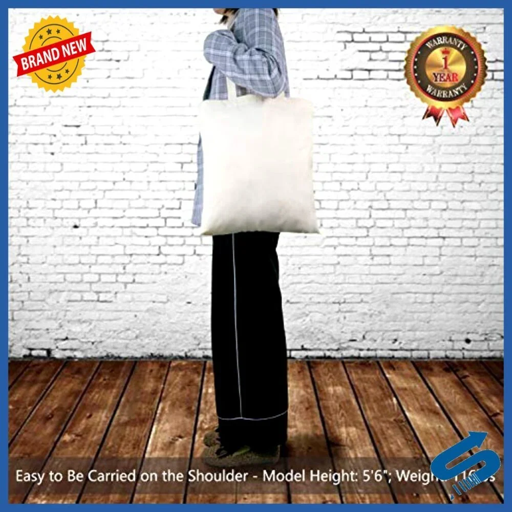 Medium Cotton Tote Bags Lightweight Reusable Grocery Shopping Eco-Friendly